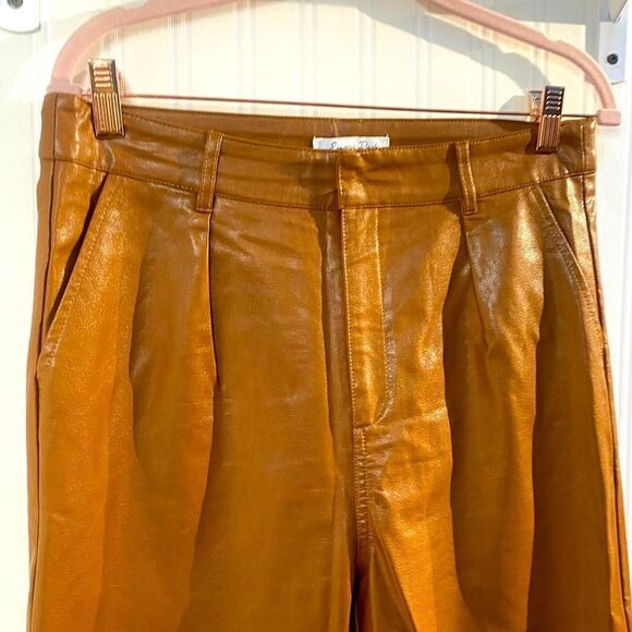 Emory Park Avryl Faux Leather Pants in Brown Size L - Picture 5 of 9